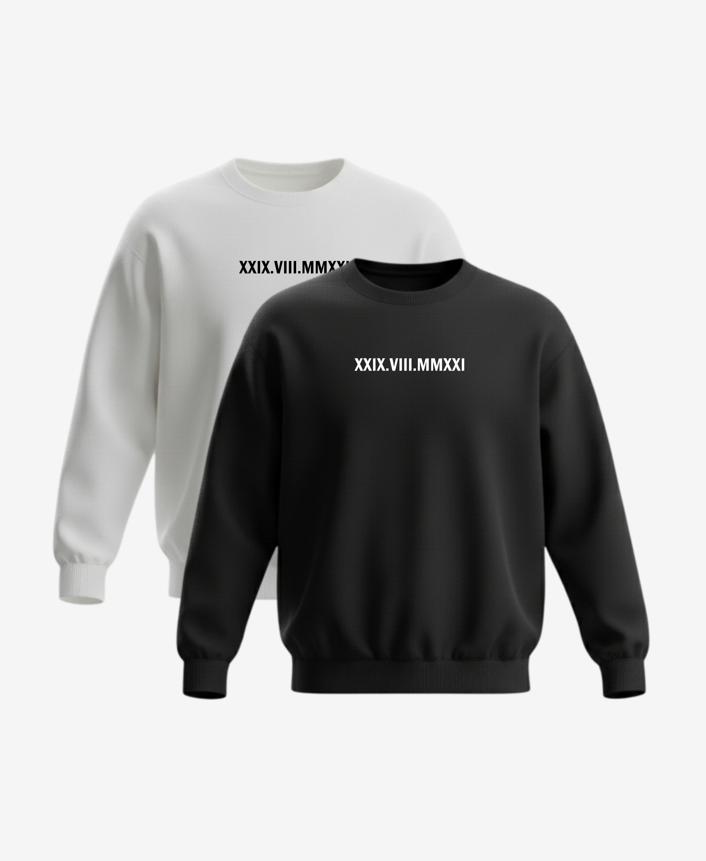 Párové mikiny s výšivkou vlastního textu - bez kapuce