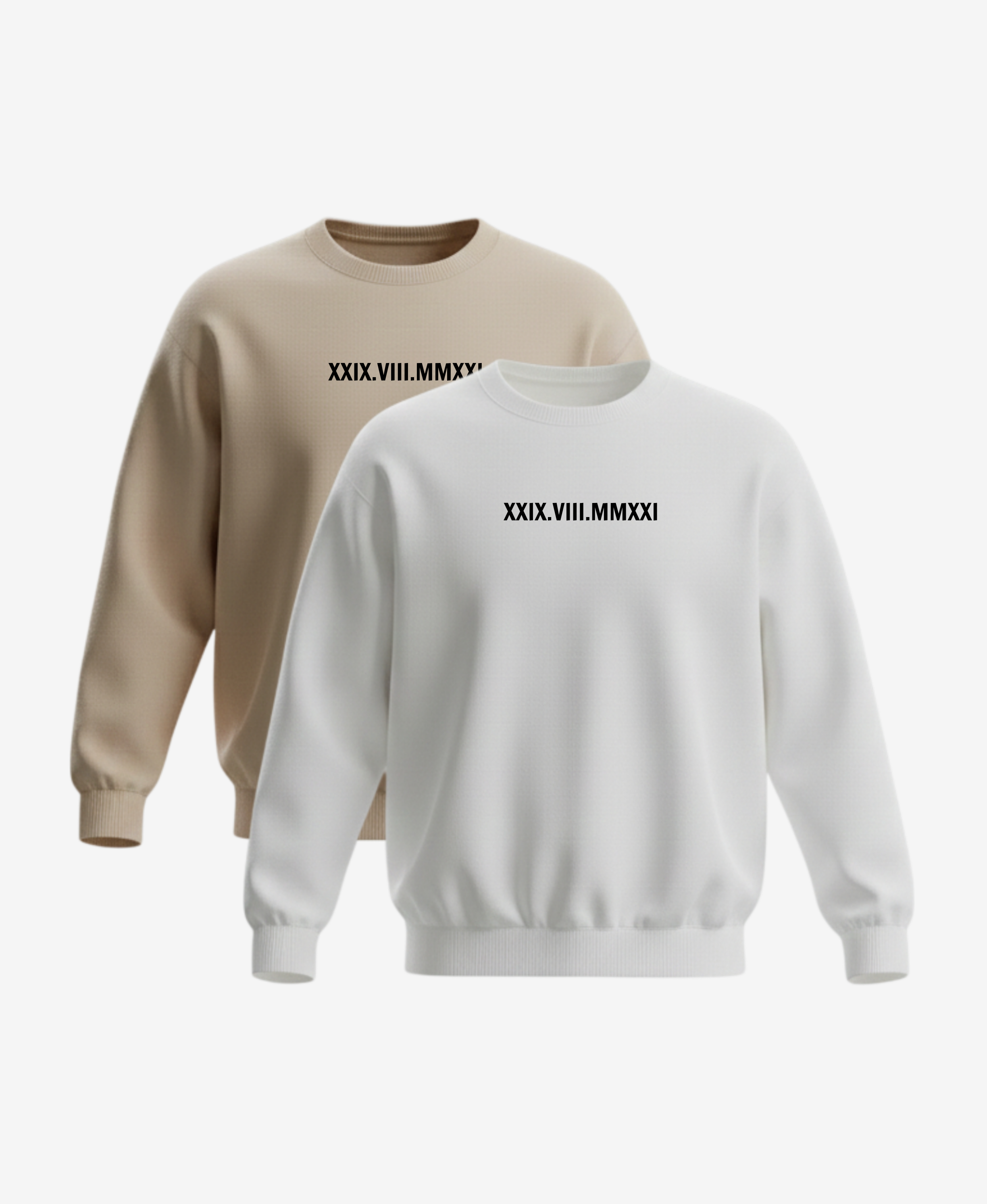 Párové mikiny s výšivkou vlastního textu - bez kapuce