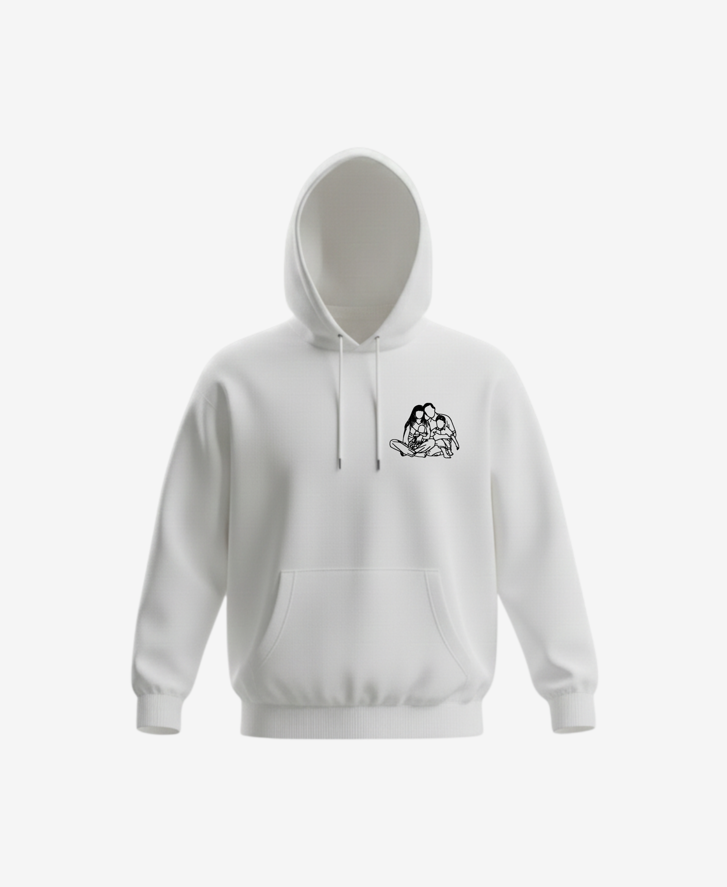 Mikina s výšivkou vlastní fotky - s kapucí