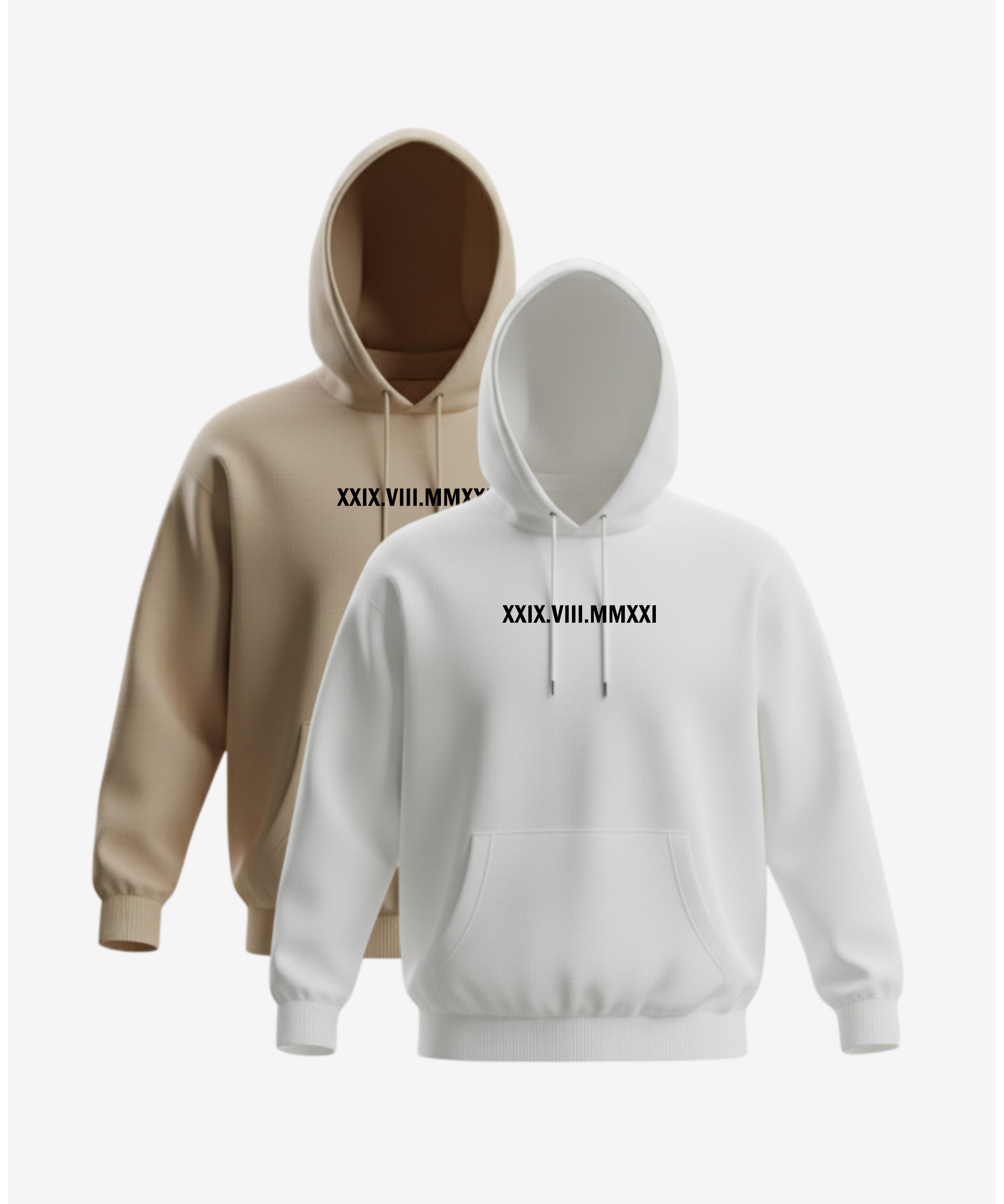 Párové mikiny s výšivkou vlastního textu - s kapucí